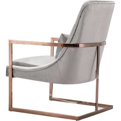 Vantagio Lounge Chair - Dove Grey - Rose Gold base