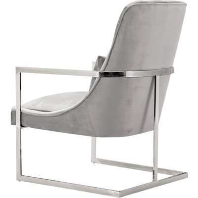 Vantagio Lounge Chair - Dove Grey - Silver base