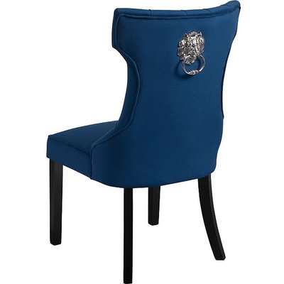 Venice chair with decorative lion handle - Ink Blue