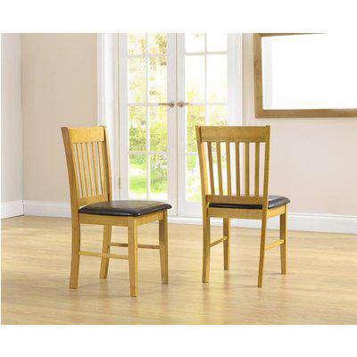 Amalfi Oak Dining Chairs - Brown