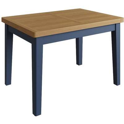 Cole 120cm Oak and Blue Extending Dining Table