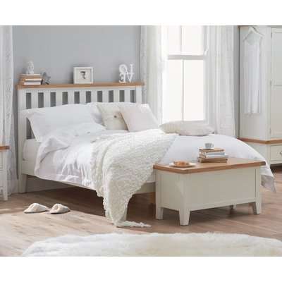 Eden Oak and White Double Bed