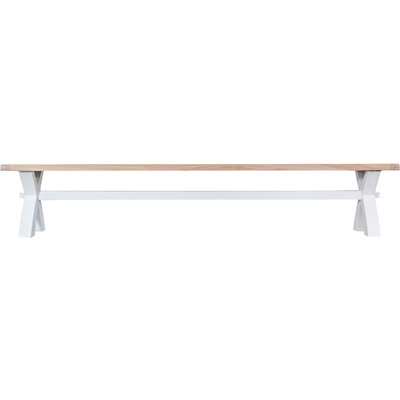 Eden Oak and White Large Dining Bench