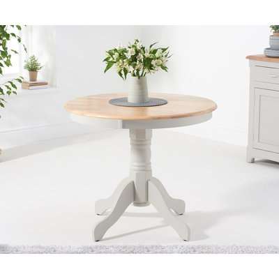 Epsom 90cm Grey Pedestal Dining Table