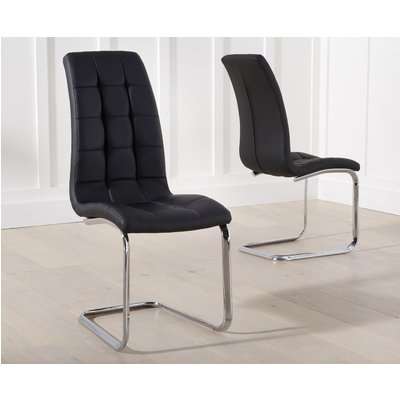 Lorin Black Faux Leather Dining Chairs