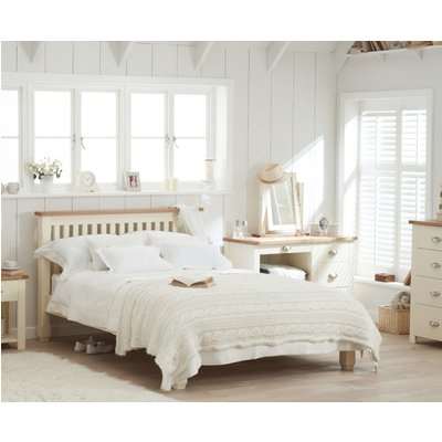 Somerset Oak and Cream King Size Bed