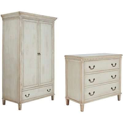 Anvard Wardrobe and Chest of Drawers - Nordic Grey