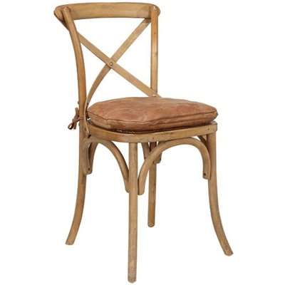 Camargue Chair Leather Seat Pad - Aged Tobacco Leather