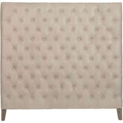King Chesterfield Leather High-Rise Headboard - China Clay