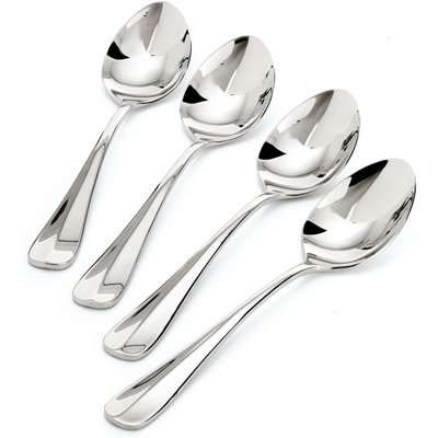 Pistol Grip Table Spoons, Set of 4 - Grey