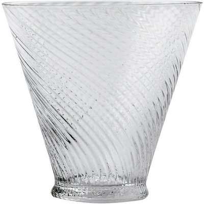 Short Twisted Glass Tumblers, Set of 4 - Clear
