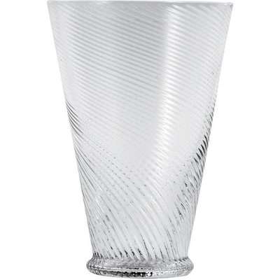 Tall Twisted Glass Tumblers, Set of 4 - Clear
