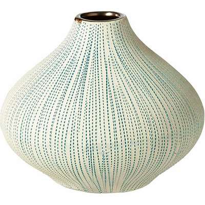 Zegel Vase Wide - Blue/White