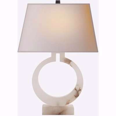 Andrew Martin Ring Form Table Lamp Alabaster / Large