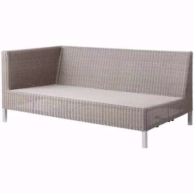 CANE-LINE Connect 2-seater Outdoor Sofa Right Module Fiber Taupe