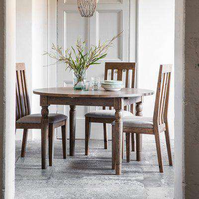 Gallery Direct Cookham Brown Round 4 Seater Dining Table