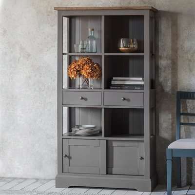 Gallery Interiors Cookham Rustic Bookcase in Grey