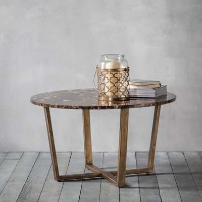 Gallery Direct Emperor Round Coffee Table Marble