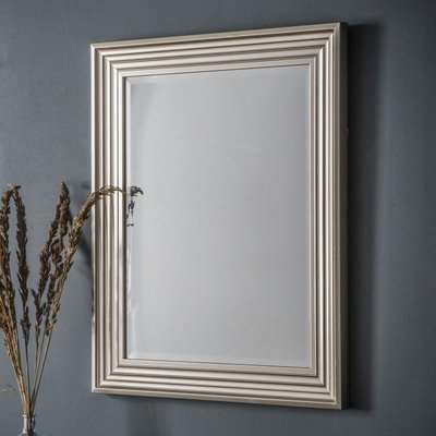 Gallery Direct Haylen Mirror Wall Mirror - Brushed Steel | Outlet
