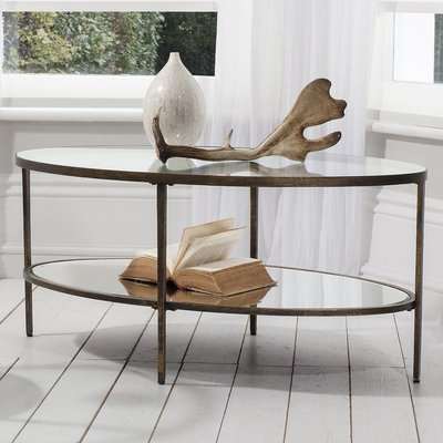 Gallery Direct Hudson Oval Coffee Table in Aged Bronze