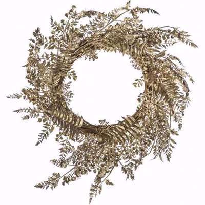 Gallery Interiors Morgan Delux Leaf Champagne Christmas Wreath