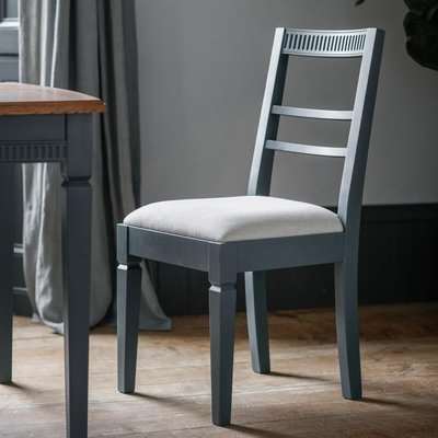 Gallery Direct Set of 2 Bronte of Dining Chairs in Storm Blue
