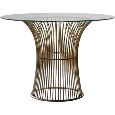 Gallery Interiors Zepplin Bronze Round 4 Seater Dining Table
