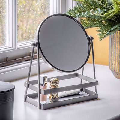 Gallery Interiors Montana Vanity Mirror with Tray in Silver