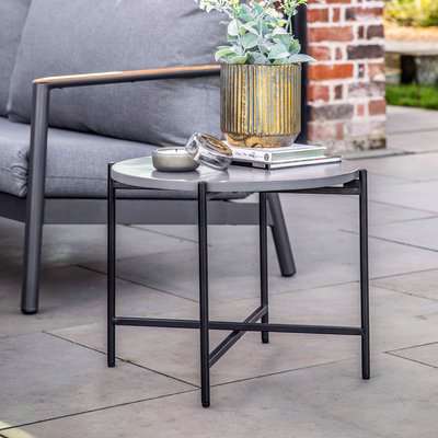 Gallery Outdoor Waterman Round Side Table Grey