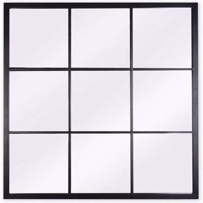 Garden Trading Square Outdoor Wall Mirror Black / Large