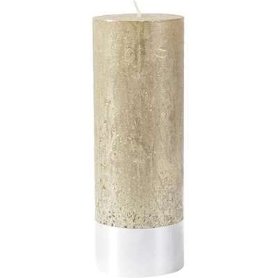 Libra Metallic Rustica Pillar Candle Sand