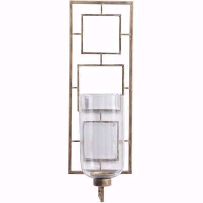 Libra Occtaine Antique Wall Sconce with Mirrored Back Gold