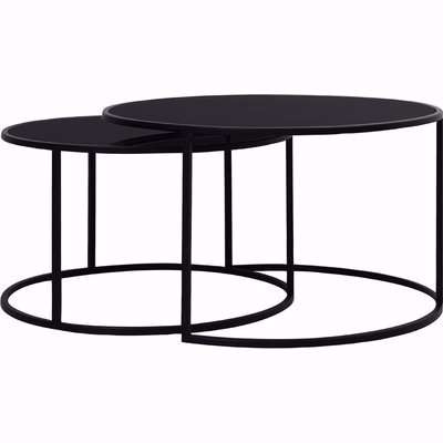 Light & Living Duarte Coffee Table Black Set of 2