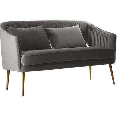 Olivia's Hanna 2 Seater Sofa Velvet Grey