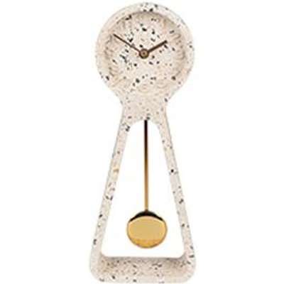 Zuiver Pendulum Time Mantel Clock White / Terrazzo White