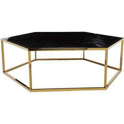 Olivia's Piper Hexagon Gold Coffee Table