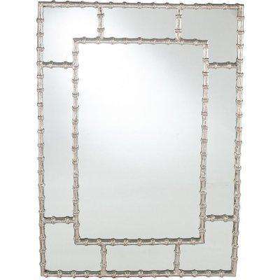 Bamboo Panelled Silver Wall Mirror