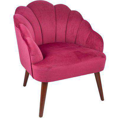 Borello Raspberry Velvet Chair