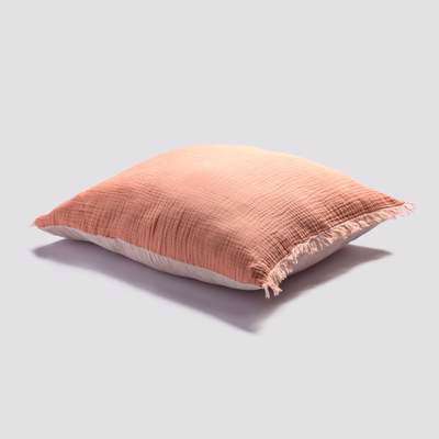 Piglet Pink Clay & Birch Textured Cotton Cushion Cover Size 50 x 50cm