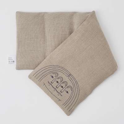 Piglet Wheat Bag with Navy Face in Linen Size UK | 100% European Linen