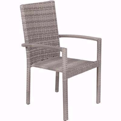 Rio Rattan Garden Stacking Chair in Grey