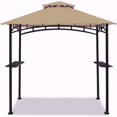 BBQ Gazebo Double Tiered UV Resistant Grill Shelter with LED Light