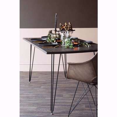 Rockett St George Elm Wood Dining Table With Hairpin Legs