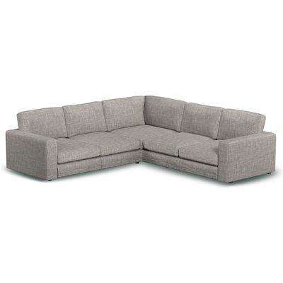 Gorgeous Corner Sofa In Natural Oatmeal Boucle Fabric