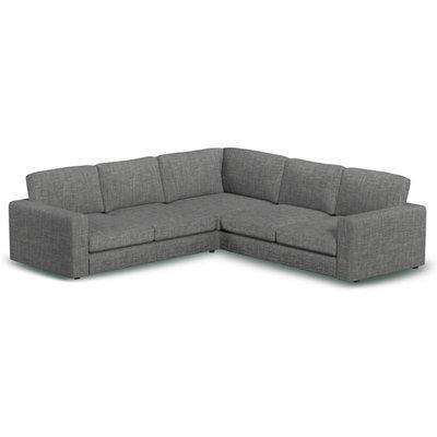 Gorgeous Corner Sofa In Shale Boucle Fabric