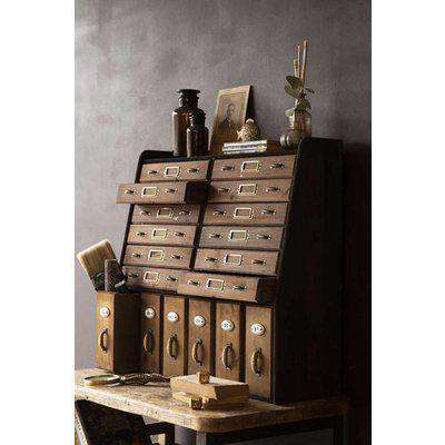 Traditional Apothecary Cabinet Style Wooden Storage Wall Unit
