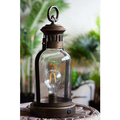 Traditional Lantern Battery Operated Table Lamp