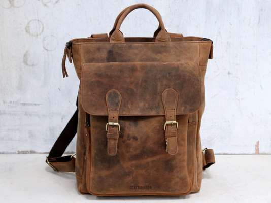 Leather Laptop Backpack For Women - Odyssey