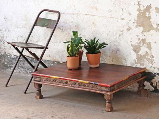 Large Traditional Bajot Coffee Table Brown