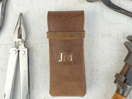 Leather Penknife Case Brown